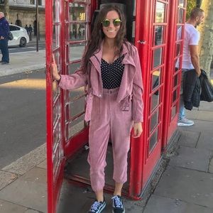 Nasty gal pink corduroy set- pants & jacket
